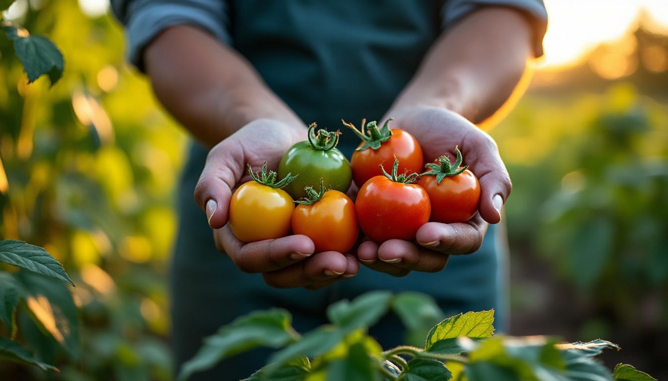 Illustration: Présentation des plants de tomates et choix des variétés adaptées