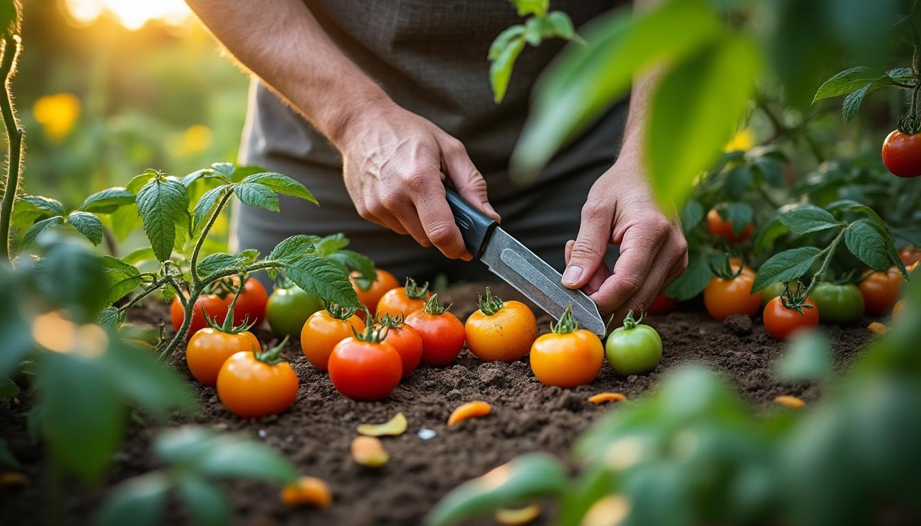 Illustration: Les différentes techniques de taille sur les plants de tomates au potager