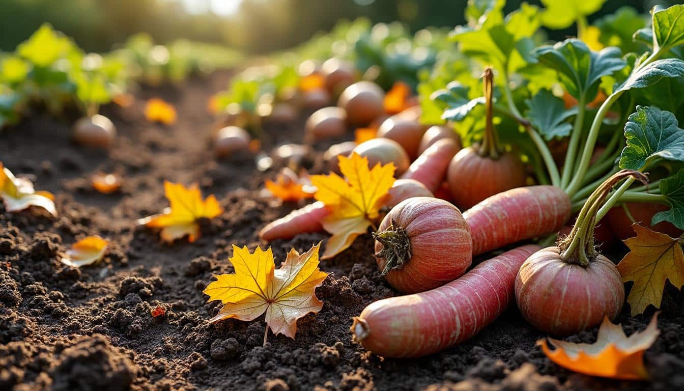 Illustration: Comprendre le paillage du potager avec des feuilles mortes à décomposition lente