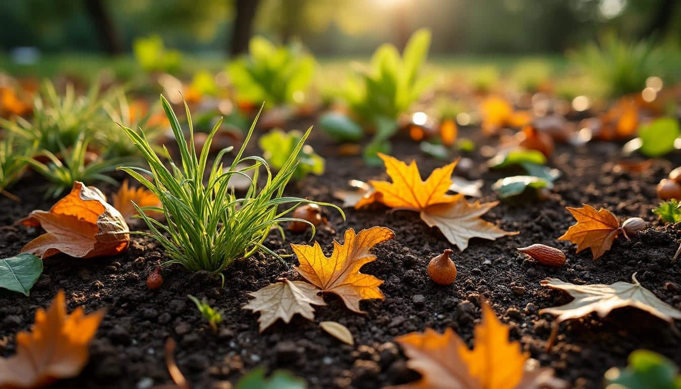 Illustration: Les secrets de la décomposition lente des feuilles mortes au potager