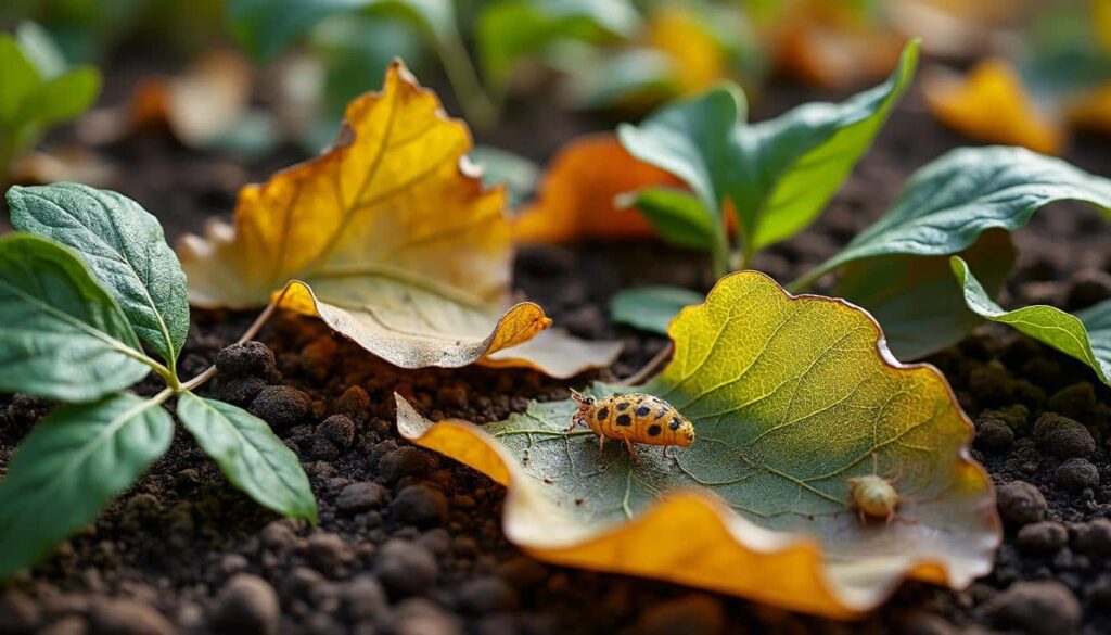 Paillage du potager avec des feuilles mortes à décomposition lente : guide pratique
