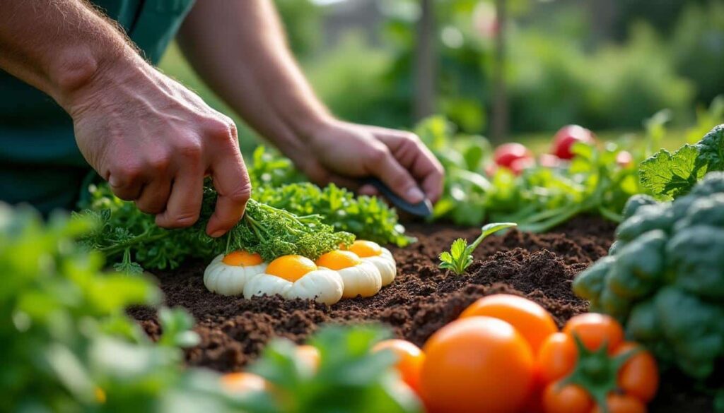 Paillage du potager avec des tontes de gazon fraîches : méthode et astuces