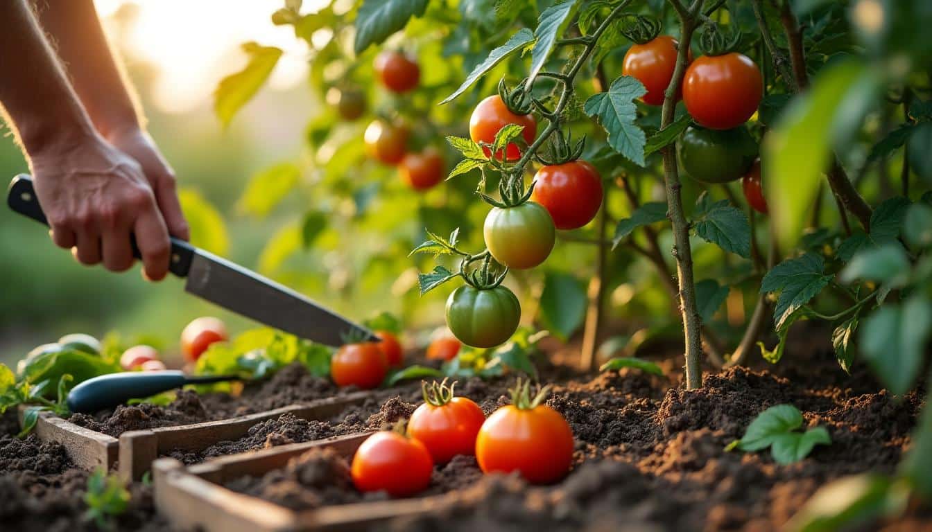 Illustration: Pourquoi pratiquer la taille des plants de tomates pour une meilleure récolte ?