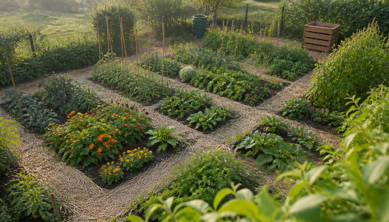 Plan de potager en permaculture sur 20 m²