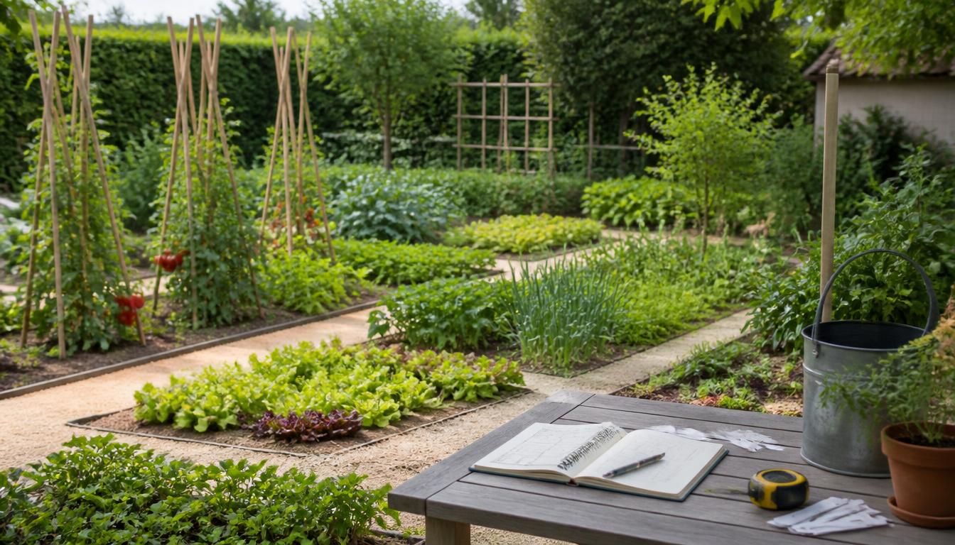Plan de potager pour 4 personnes et surface idéale